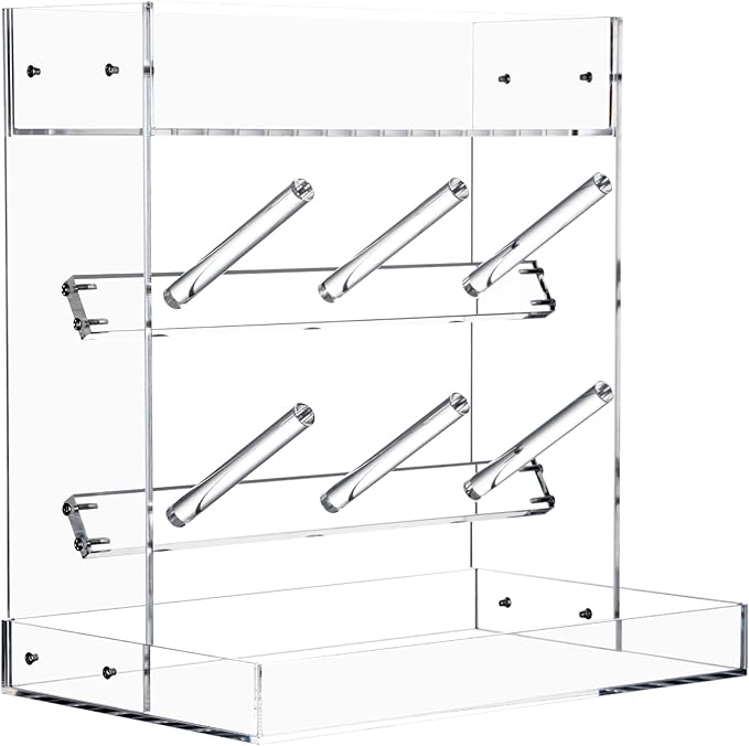 Vertical Baby Bottle Drying Rack, Acrylic Space Saving Baby Bottle Dryer Rack and Baby Accessories Oragnizer for Kitchen Countertop, Quick Drying, Easy Cleanup & Storage, Clear