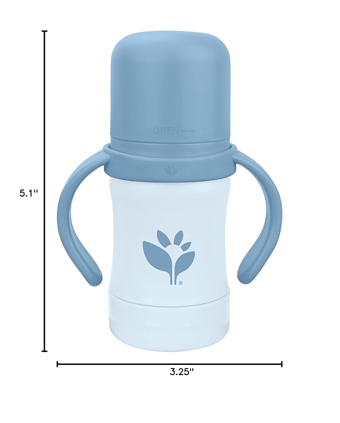 Green Sprouts® Sprout Ware® Sip & Straw 6oz., 6mo+, Plant-plastic, Platinum-cured Silicone, Dishwasher Safe, Grows with Baby, Tested for Hormones