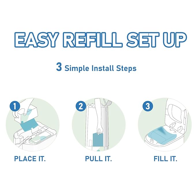 Diaper Pail Refills Bags with 30 Bags Compatible with Genie Easy Roll Signature Diaper Pails and Platinum Diaper Pails, Lasts Up to 8 Months, 7-Layer Odor-Barrier Technology, 2 Packs (60 Bags)