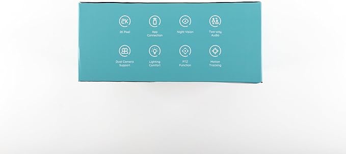 BOIFUN 2K Split-Screen 5 Inch Wi-Fi Baby Monitor With 2 Cameras, Colorful Night Light, AI Motion & Sound & Humidity & Temp Detection, Auto Tracking Via Smartphone App And Monitor Control, Night Vision