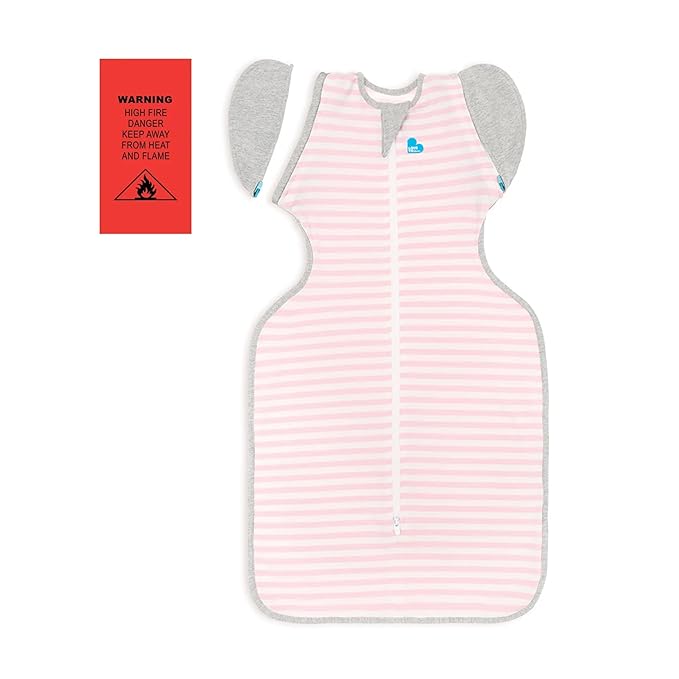 Love to Dream Swaddle Up Transition Swaddle, Patented Zip-Off Wings, Gently Help Baby Transition from Being Swaddled to Arms Free When Showing Signs of Rolling, 1.0 TOG, 19-24 lbs, Pink