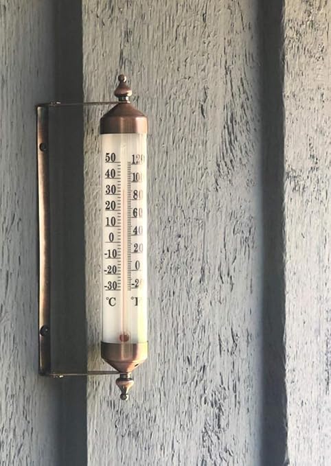 10.3 Large Numbers Premium Steel Outdoor/Indoor Thermometer Waterproof Vintage Style Decorative
