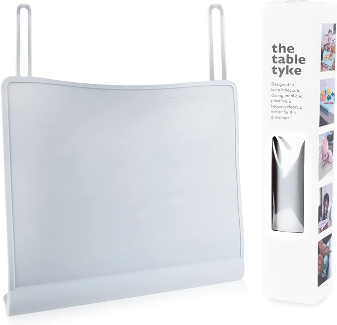 The Table Tyke Table Tyke Placemat XL Silicone Baby Placemat with Teething Edge Bumper - Waterproof Toddler Table Mat for Eating, BPA Free, Dishwasher Safe (Pink)