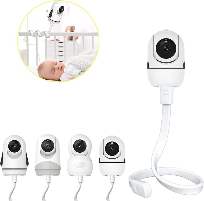 GUCHO Baby Monitor Mount for Crib, Compatible with HelloBaby HB65/HB40/HB6550/HB66/HB6339/HB6550 Pro,Infant Optics DXR-8/8 Pro,OKAIDI,Nanit Pro,Baby Monitor Flex Holder,Universal Baby Monitor Stand