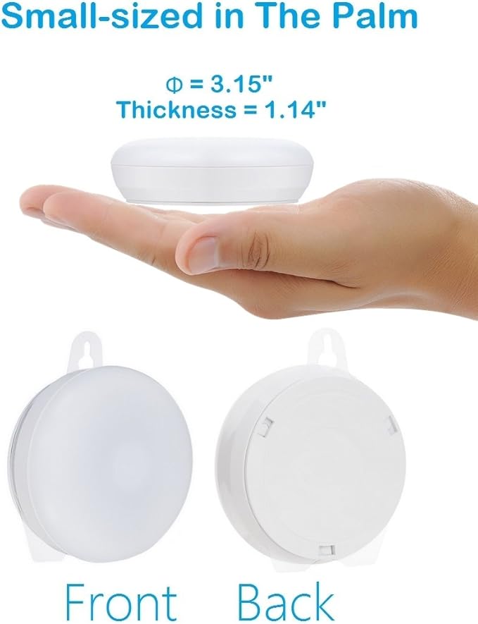 Rechargeable Touch Light, DIY Stick Anywhere Led Night Light Touch Lamp Tap Light (Touch Sensor Switch, Stepless Dimmer, Last Setting Memory, Built-in Battery Powered, Warm White Light)