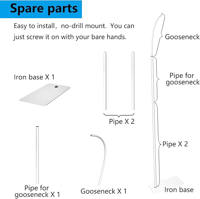 Floor Stand Monitor Mount with Arm Compatible with HelloBaby HB65 HB66 HB6550 HB6558 HB248, for Standing Baby, Floor Stand Baby Monitor Mount Holder Arm Floor Stand Camera Mount Holder for Hello Baby