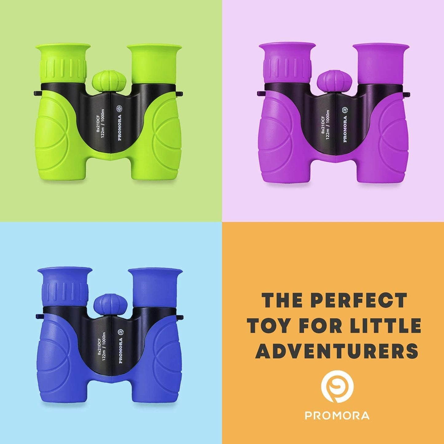 Binoculars for Kids for Toddler - for Little Boys and Girls – Extensive Set Incl. Magnifying Glass & Compass – Powerful Magnification 8X21 – 3 to 12 Year Old Kids