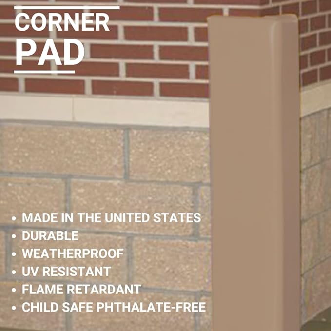 Wall Corner Guards & Edge Protectors, Heavy Duty Wall Corner Protective Safety Padding, All-Weather 2 Sides Corner Pad for Gyms, Basketball Court, Playrooms, Schools, Garages