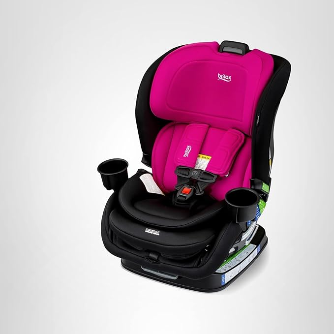 Britax Poplar Convertible Car Seat, 2-in-1 Car Seat with Slim 17-Inch Design, ClickTight Technology, Magenta Onyx