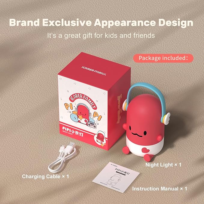 Night Light for Kids,Rechargeable LED Night Lamp for Children‘s Bedroom Bedside Nightlight Gifts for Kids Girls Boys Birthday Christmas