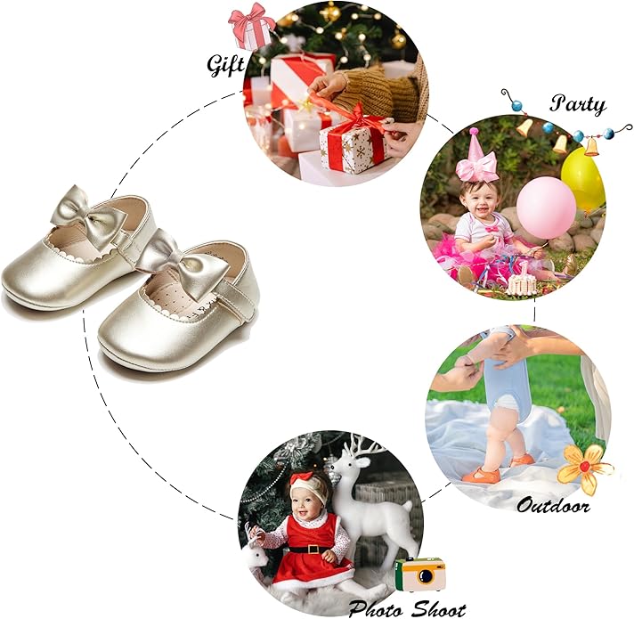 Soft Sole Baby Shoes - Infant Baby Walking Shoes Moccasins Rubber Sole Crib Shoes