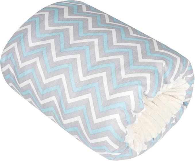 Nursing Arm Pillows for Breastfeeding,Baby Feeding Arm Pillow Portable and Washable for Travel, Soft Cotton Ergonomic Bottle Nursing Essentials(Blue Ripple)