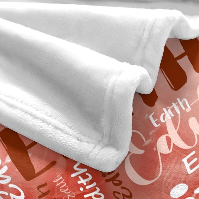 Personalized Custom Baby Blanket with Name for Girls Boys Kids Customized Flannel Blanket for Bed Nursery Room Baby Stroller