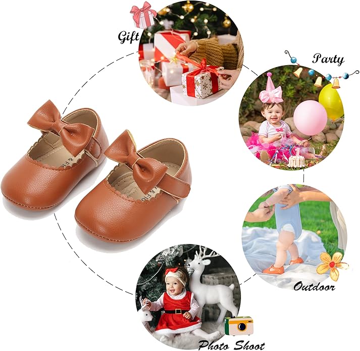 Soft Sole Baby Shoes - Infant Baby Walking Shoes Moccasins Rubber Sole Crib Shoes