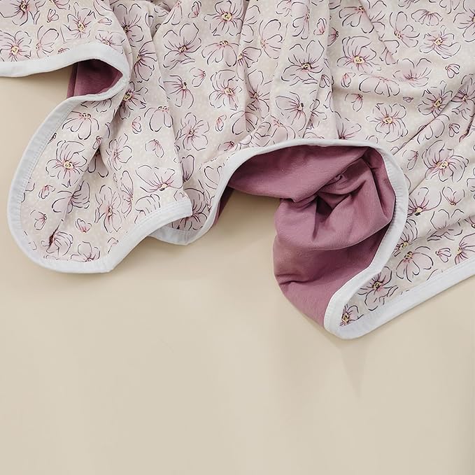 Pobibaby Premium Baby Blanket, Soft Stretchy Quilt for Babies, Toddlers, Kids (Blossom)