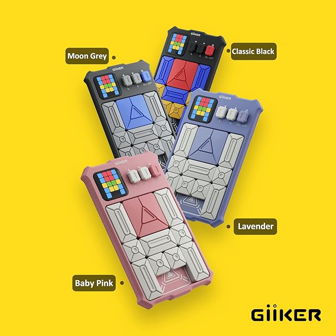 GiiKER Super Slide Puzzle Games, Original 500+ Challenges Brain Teaser Puzzle, Toys for Kids, Travel Games Birthday Gifts Easter Stocking Stuffers for Boys Girls, Activities for Road Trips - Lavender