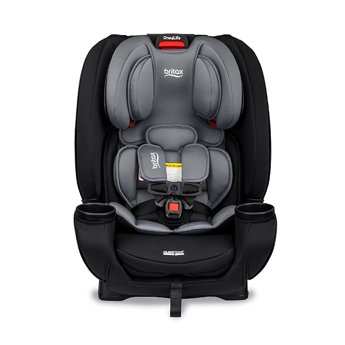 Britax One4Life All-in-One Car Seat, 10 Years of Use from 5 to 120 Pounds, Converts from Rear-Facing Infant Car Seat to Forward-Facing Booster Seat, Machine-Washable Fabric, Graphite Onyx