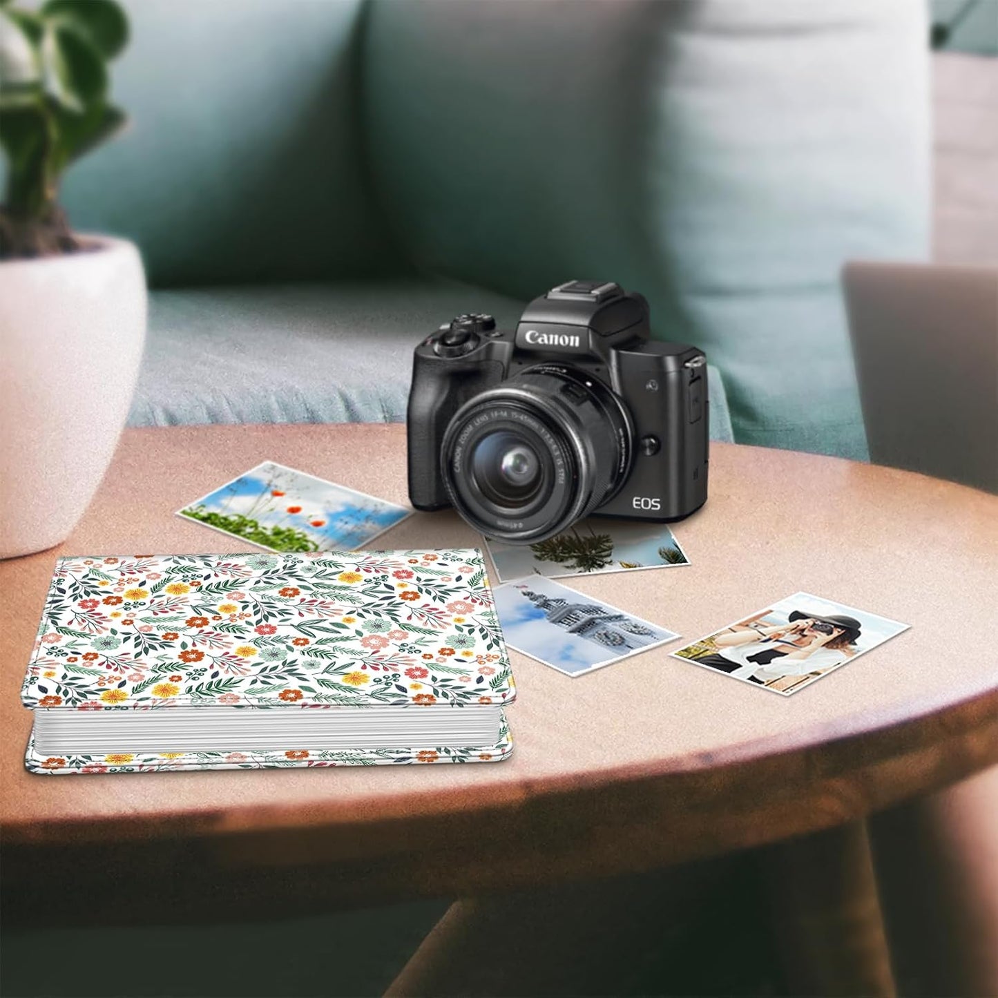 Fintie Photo Album for 4x6 Photos - 112 Pockets Vegan Leather Cover Memory Albums Book for Birthday Family Anniversary Vacation Pictures, Spring Bloom