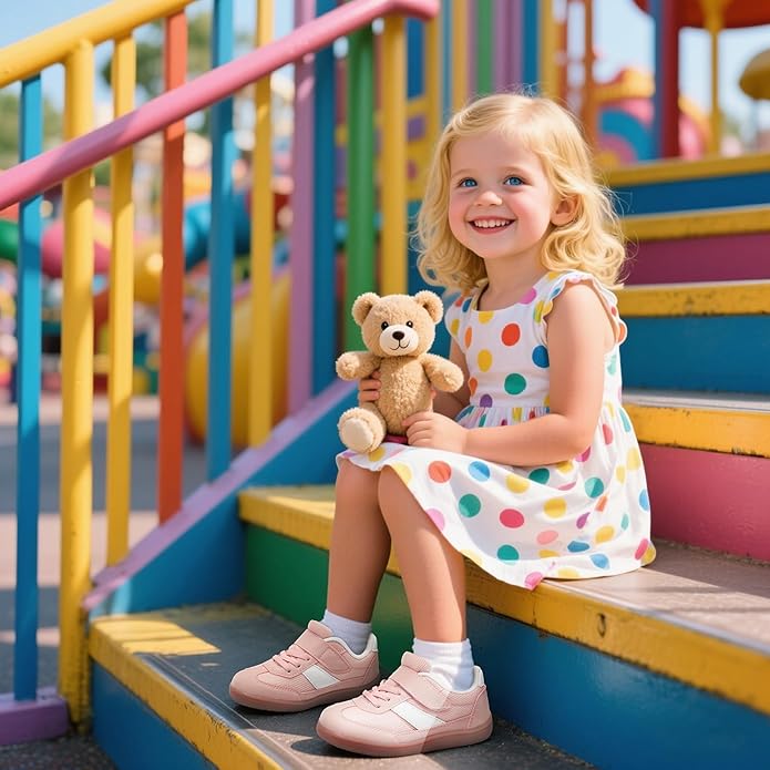 Toddler Wide Toe Box Shoes Zero Drop Minimalist Sneakers for Toddler/Little Kid Barefoot Slip on Tennis Shoes for Kids Boys Girls