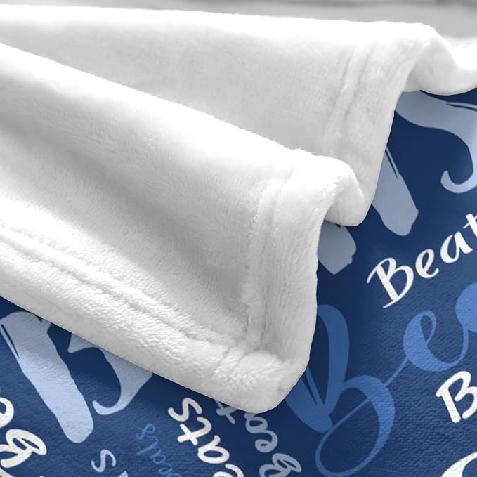 Personalized Custom Baby Blanket with Name for Girls Boys Kids Customized Flannel Blanket for Bed Nursery Room Baby Stroller