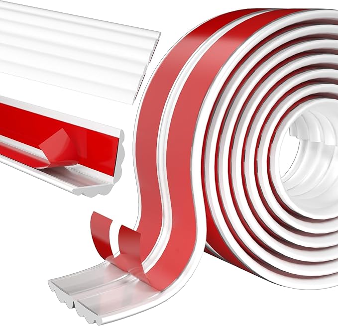 Wall Corner Protector Self-Adhesive Flexible – Durable Rubber, Furniture Edge Guard, Easy to Install, White, Prevents Wall Damage, Ideal for Home or Office Use