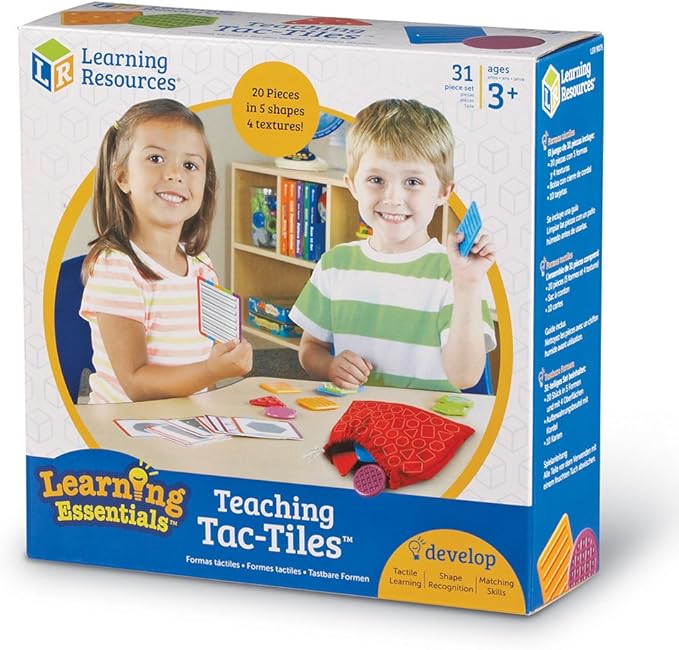 Learning Resources Teaching Tac-Tiles, Hands-on Learning, Ages 3+