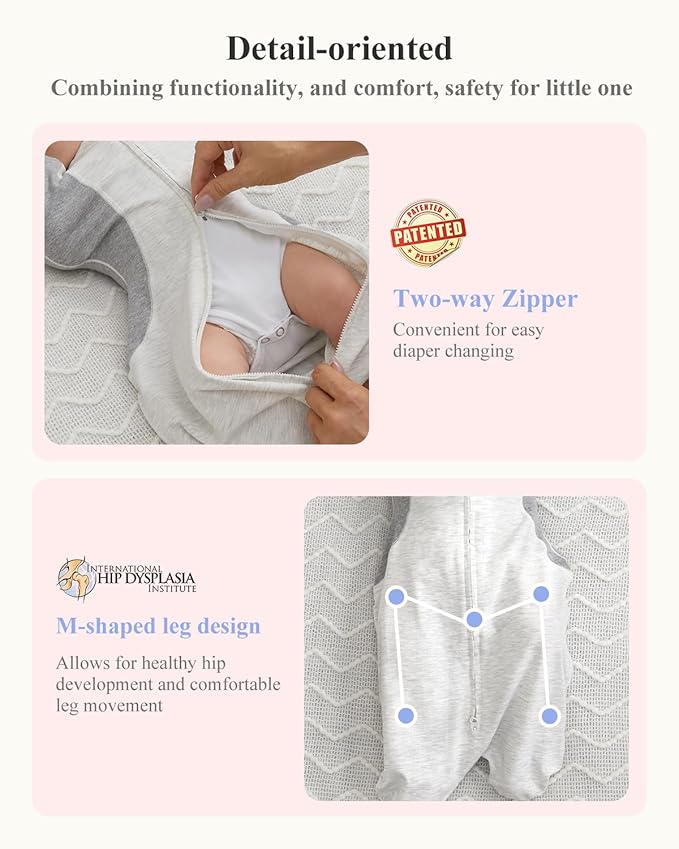 KIDIRA Newborn Swaddle, Swaddles for Newborn 0-1 Months 3.8-6lb, Arms Up Swaddle 0-1 Months with Moisture-Wicking Fabric, Promotes Healthy Hip Development, 2-Way Zipper, 1Pack, Gray