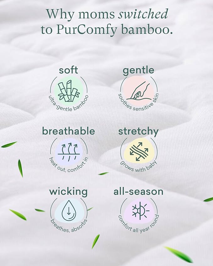 PurComfy Supersoft Sleep Sack 1.0 TOG, Premium Bamboo Viscose Baby Sleeping Bag 2-Way Zipper Sleep Sack Baby Wearable Blanket