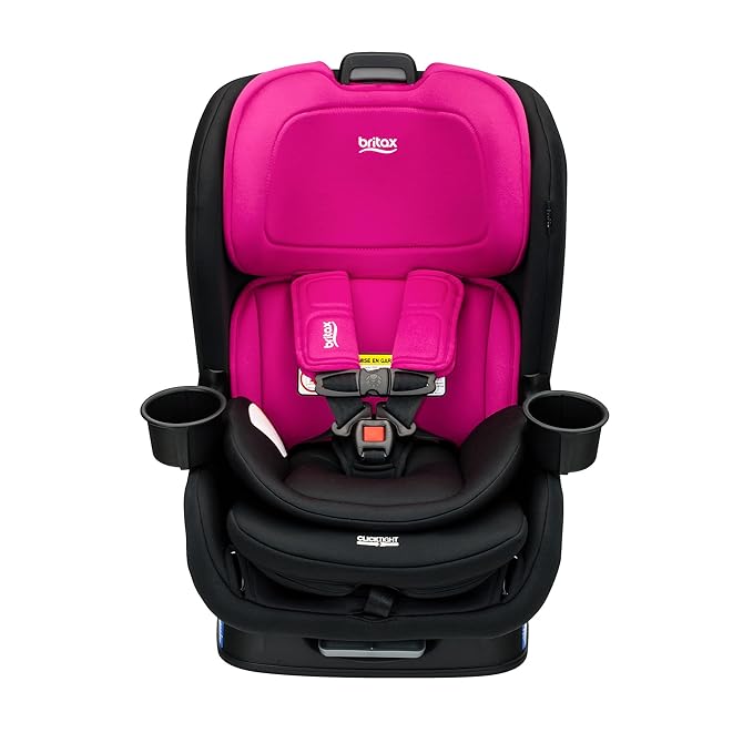 Britax Poplar Convertible Car Seat, 2-in-1 Car Seat with Slim 17-Inch Design, ClickTight Technology, Magenta Onyx