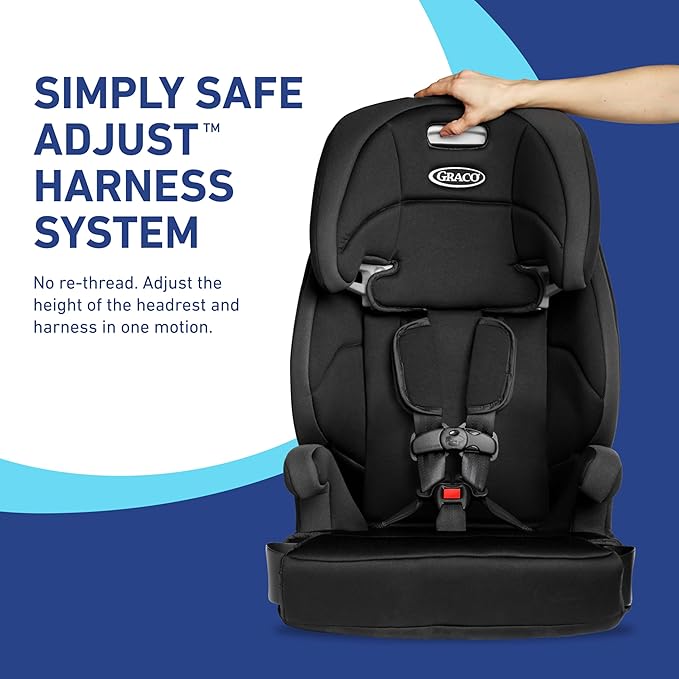 Graco Tranzitions 3-in-1 Harness Booster Car Seat, Forward Facing Car Seat, Highback, to Backless Booster, Cinder