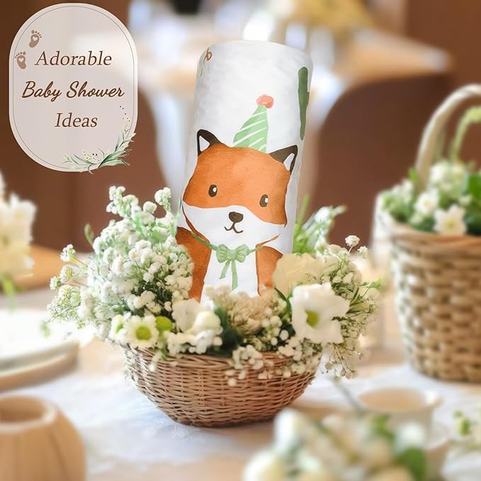 BORITAR Woodland Baby Blankets for Unisex Boys Girls, Super Soft Minky Blanket with Double Layer Dotted Backing for Baby Registry Gift, Shower Party, Toddler Newborn Birthday Party, 30 x 40 Inch