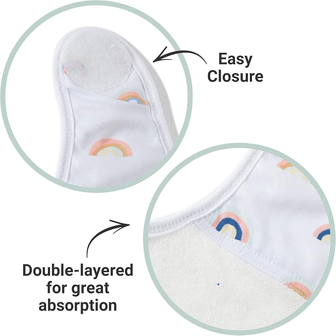 BabyToLove Extra Large Smart Baby Towel | Parents Stay Dry | Rainbow