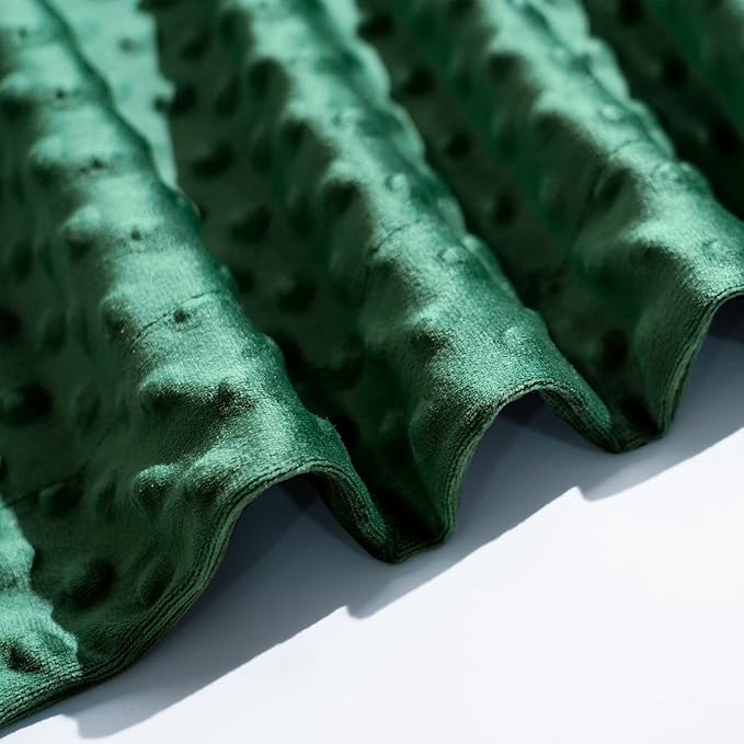 david's kids Micro Fleece Minky Baby Throw Blanket for Boys Girls with Double Layer and Soothing Raised Dots, 50x60 Inches Breathable and Soft Lightweight Receiving Blanket for Newborns, Emerald Green