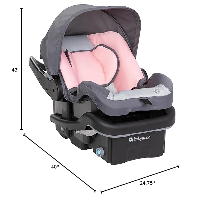 Baby Trend Passport® Switch 6-in-1 Modular Stroller Travel System with EZ-Lift™ PLUS Infant Car Seat, Dash Pink