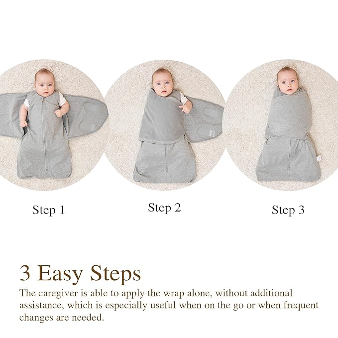 Swaddle-Blanket Baby Girl & Boy Swaddles Newborn Infant Transition 100% Cotton Wrap Blankets, 3-Way Adjustable Wearable Blanket, TOG 1.0 (Lamb, 3-6 Month)