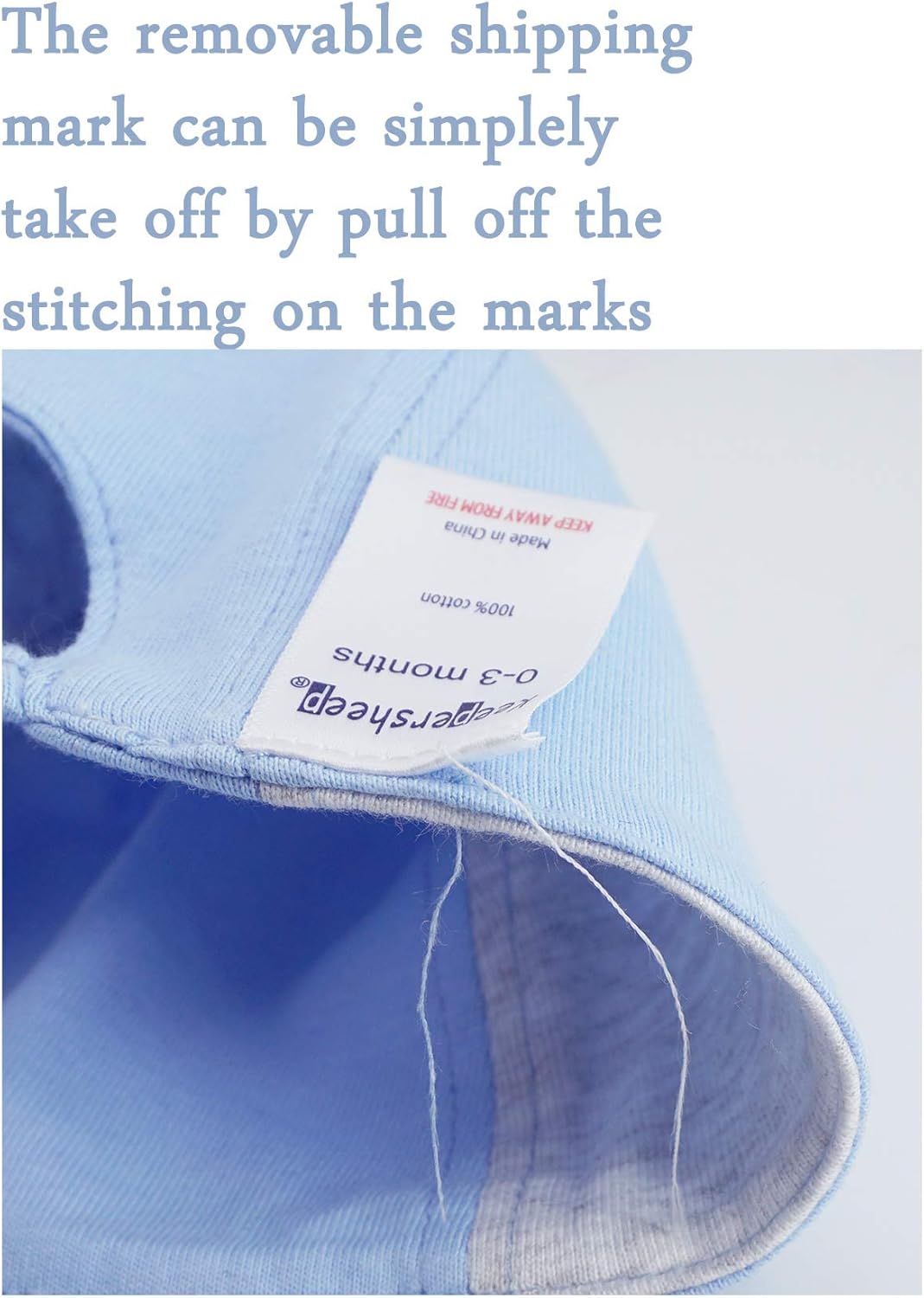 Keepersheep Baby Reversible Baseball Cap Infant Sun Hat, Cotton Knit Soft Brim for Infant Toddler, Summer Outdoor Unisex