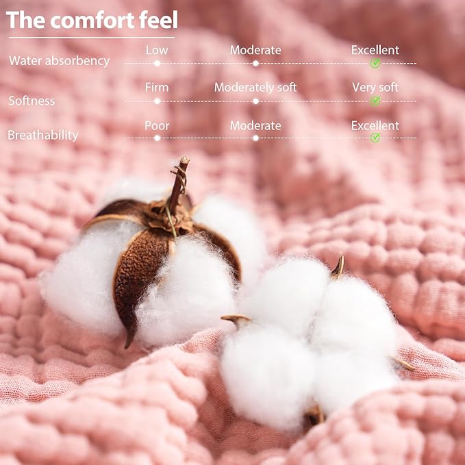 Hooded Baby Towels for Newborn - 2 Pack, 100% Muslin Cotton, Baby Bath Towels with Hood, Soft and Absorbent for Girls Infant, Toddler and Kids, Large 32x32 Inches, Newborn Essential