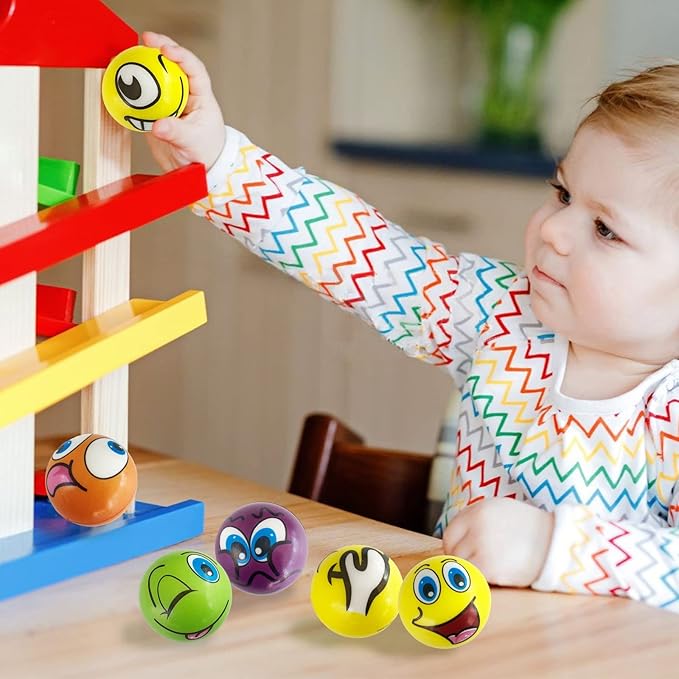 30 Pcs Face Stress Balls,2.5 Inch Funny Face Squeeze Balls,Emotion Squeeze Foam Balls,Foam Soft PU Balls for Hand Wrist Stress Reliefs Finger Exercise