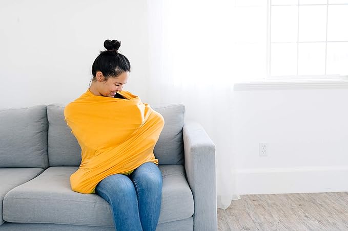 Copper Pearl Multi-Use Cover: Car Seat Covers, Nursing Cover, and Stroller Cover for Sun - Stretchy Fabric, All-Season Use, Stylish Designs, Easy Access for Moms - Solar