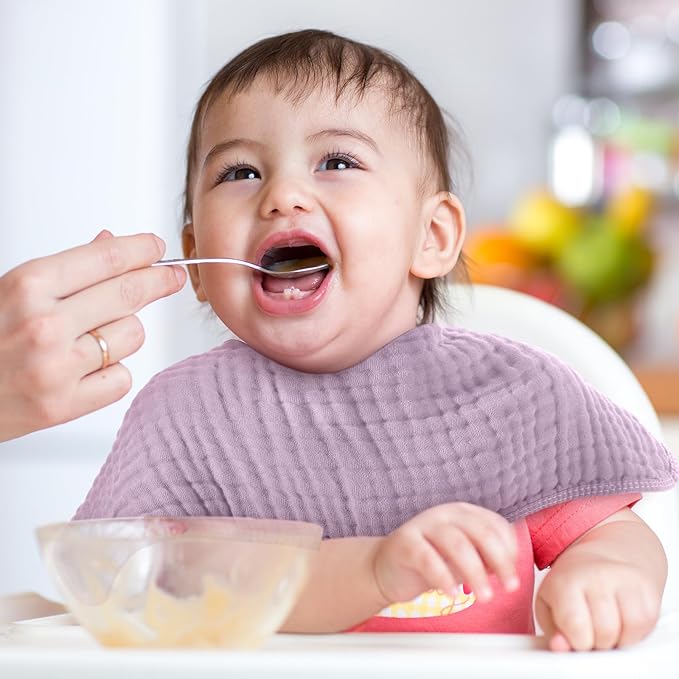 8 Packs Muslin Burp Cloths 6 Layers Unisex Baby Items Absorbent Burp Rags Colorful Muslin Washcloths for Baby Plain Soft Cotton Cloth for Babies Girls Boys, 10 x 20 Inch (Vivid Colors)