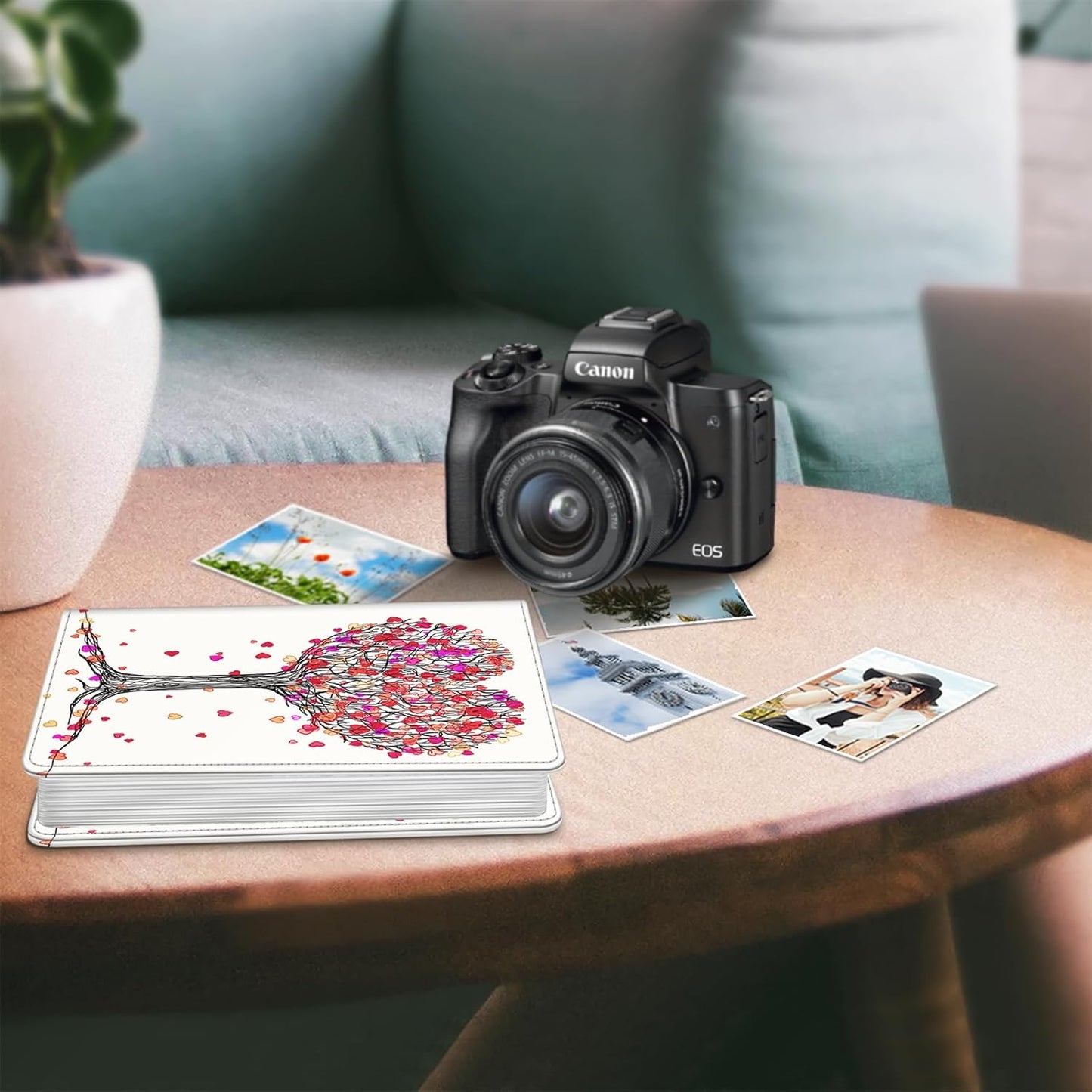 Fintie Photo Album for 4x6 Photos - 112 Pockets Vegan Leather Cover Memory Albums Book for Birthday Family Anniversary Vacation Pictures, Autumn Love