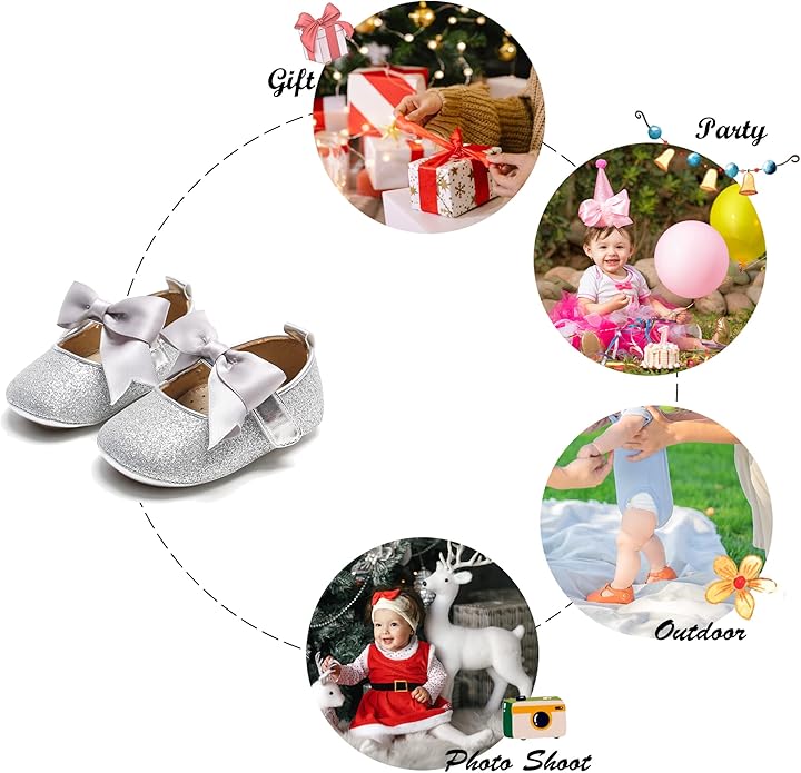 Soft Sole Baby Shoes - Infant Baby Walking Shoes Moccasins Rubber Sole Crib Shoes