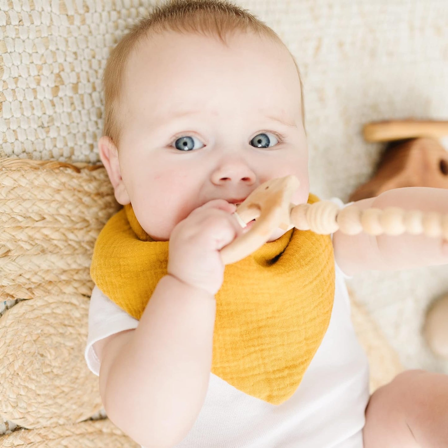 Konssy 8-Pack Muslin Baby Bibs, Absorbent Bandana Drool, 100% Cotton Unisex Baby Bibs for Teething and Drooling