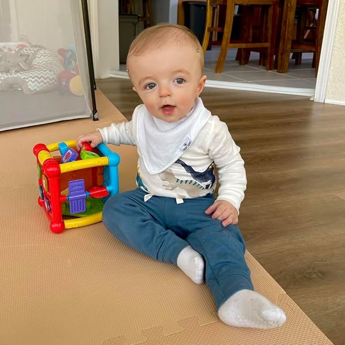 DiaperSquad's Baby Bibs for Drooling and Teething, Bibs for Boys, Baby Girl - Solid Cotton Baby Drool Bibs