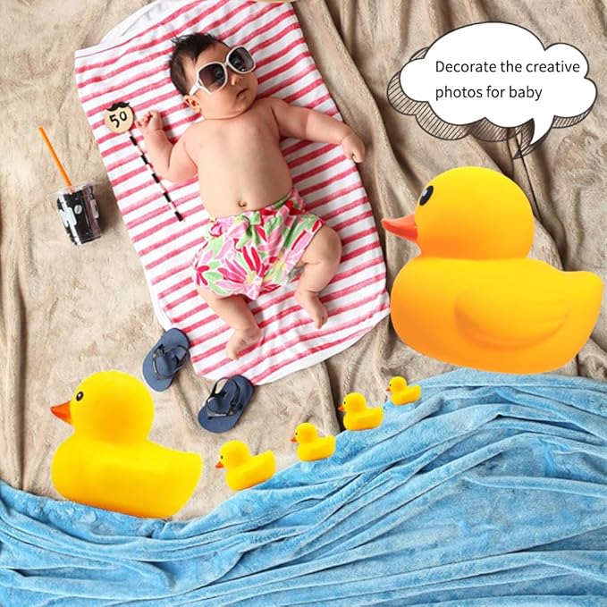 Giant Rubber Yellow Duck,Kalafona 13 Inch Large Giant Jumbo Duck Bath Toy No 'Bebe' Noise No Hole Bathtub Toys for Baby Shower Birthday Beach Summer Pool Party Favors