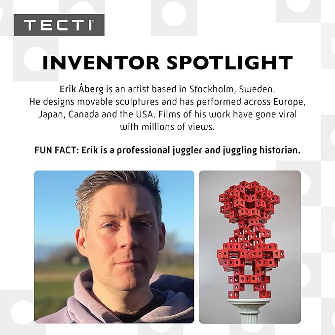 Kinetic Building System - Cubes with Seismic Moves - Consists of 3-Dimensional Interconnected Cubes - Build Over 50 Dynamic Structures - by Fun in Motion Toys