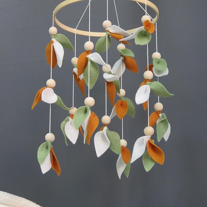 Leaf Crib Mobile, Forest Crib Mobile for Boys & Girls, Forest Baby Mobile for Crib, Woodland Mobile for Crib