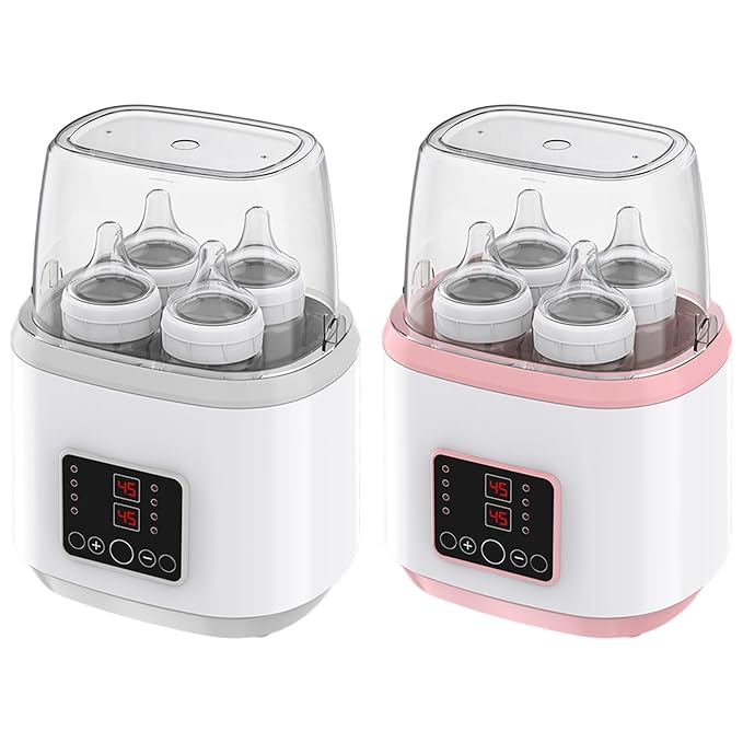Baby Bottle Warmer & Steriliser Temperature Adjustable Portable Bottle Warmer Remote Control Baby Food Heater with LCD Display for Breastmilk or Formula, Grey, Xmas Decorations