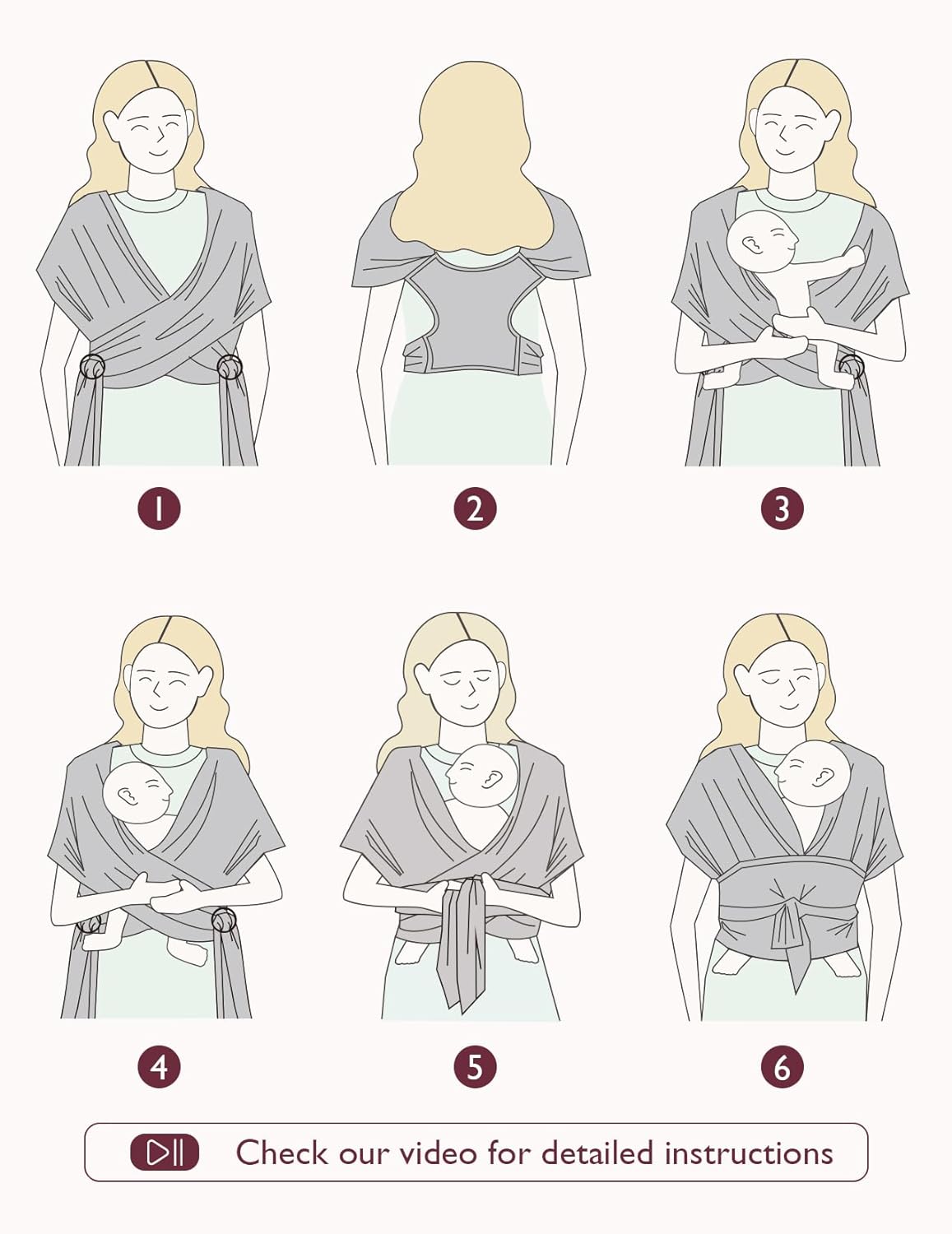 Momcozy Baby Carrier AirMesh - The Perfect Summer Sling for Newborns to Toddler 8-35 lbs - Cooling Fabric Baby Wrap, Lightweight, Ergonomic, and Easy to Wear, Beige