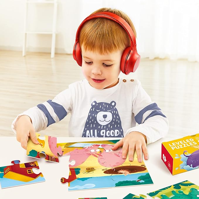 TOI Leveled Puzzles for Kids Aged 2.5 and Up, Toddler Puzzle Preschool Learning Jigsaw Puzzles, Large Pieces Educational Game for Boys Girls, Classic Education Step 2